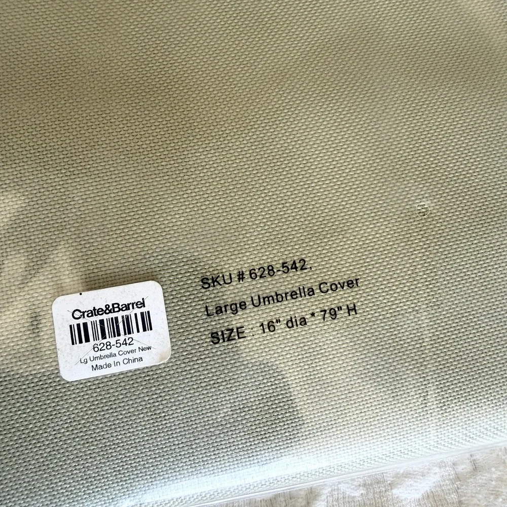 Crate & Barrel Large Patio Umbrella Cover 16